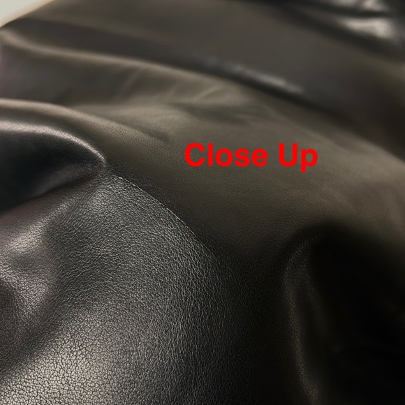 Superdown Sanja Faux Leather Jacket Black Medium Cropped Bomber Zip Up Women’s - Picture 5 of 16